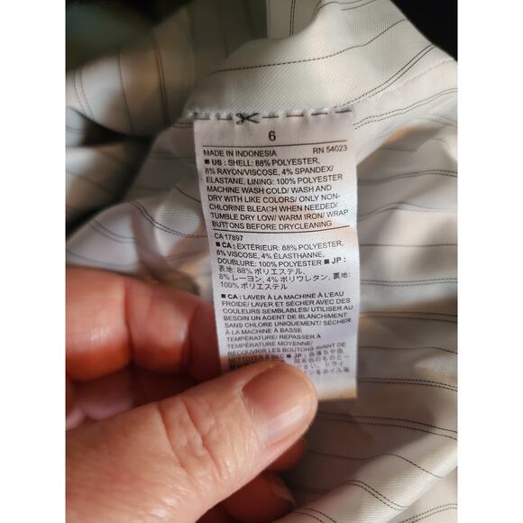 Banana Republic Women's Gray Single Button Closure Career Blazer Size 6 - Picture 5 of 5